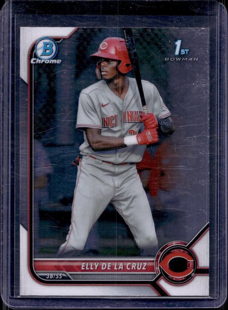 ELLY DE LA CRUZ 2022 BOWMAN CHROME 1ST ROOKIE CARD: NEAR MINT OR BETTER CONDITION