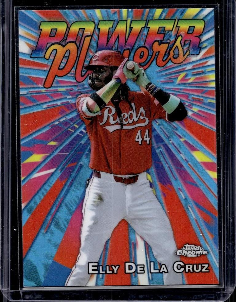 ELLY DE LA CRUZ 2025 TOPPS CHROME POWER PLAYERS REFRACTOR INSERT: NEAR MINT OR BETTER CONDITION