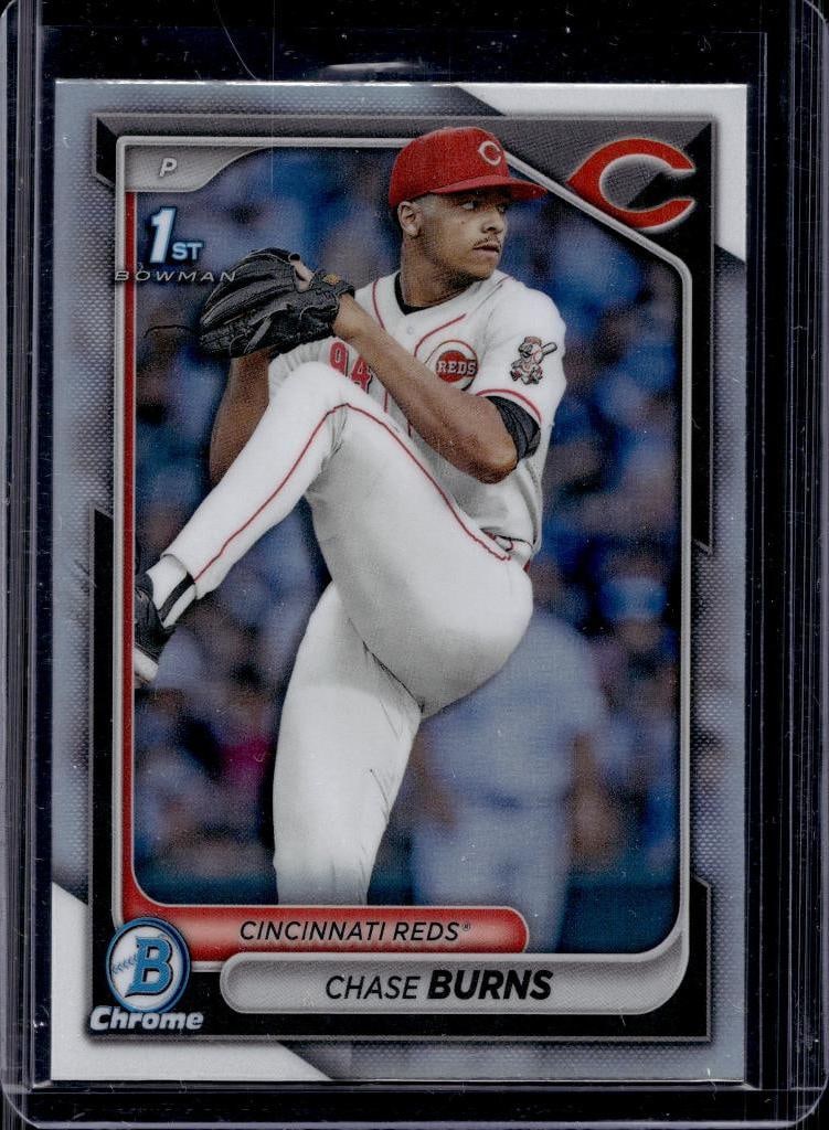 CHASE BURNS 2024 BOWMAN CHROME 1ST REFRACTOR ROOKIE CARD: NEAR MINT OR BETTER CONDITION