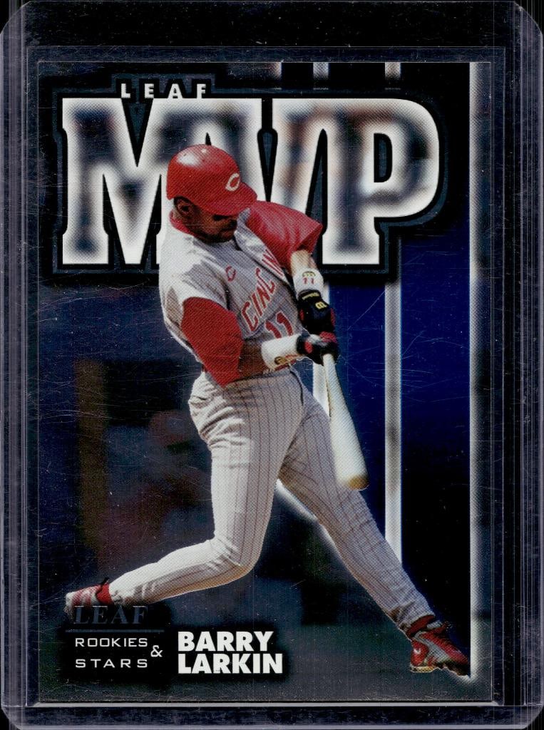 BARRY LARKIN 1998 LEAF ROOKIES & STARS MVP INSERT: 3804/5000. NEAR MINT OR BETTER CONDITION
