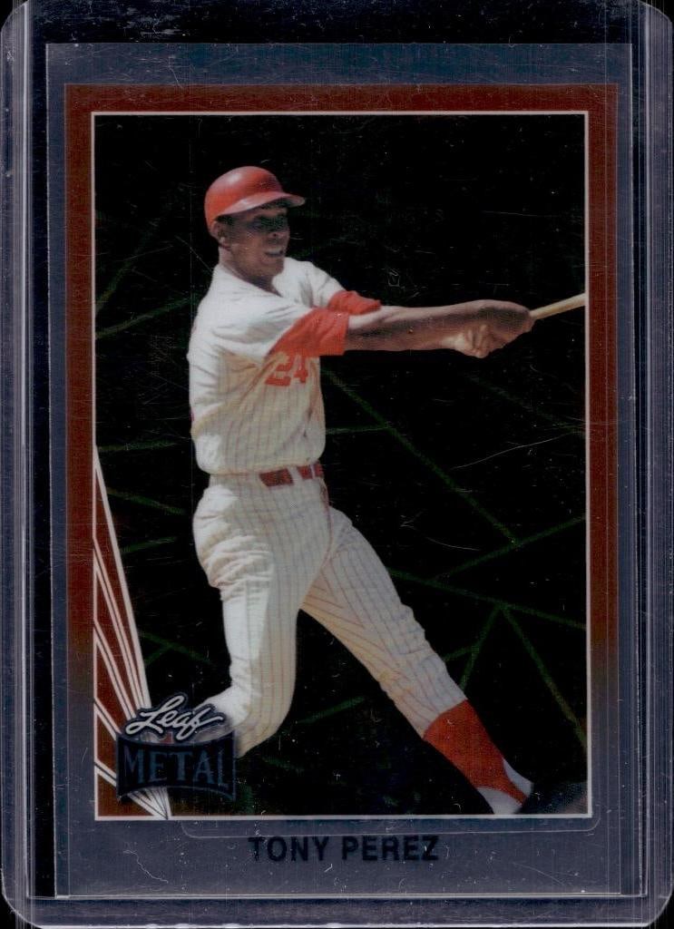 TONY PEREZ 2024 LEAF METAL PRE-PRODUCTION PROOF: 1/1. NEAR MINT OR BETTER CONDITION