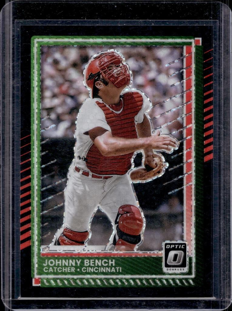 JOHNNY BENCH 2025 PANINI OPTIC BLACK CIRCLES PRIZM: NEAR MINT OR BETTER CONDITION