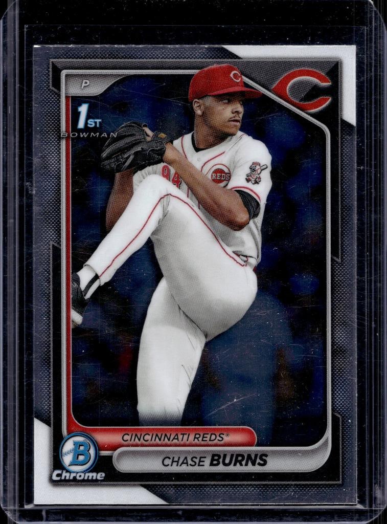 CHASE BURNS 2024 BOWMAN CHROME 1ST ROOKIE CARD: NEAR MINT OR BETTER CONDITION