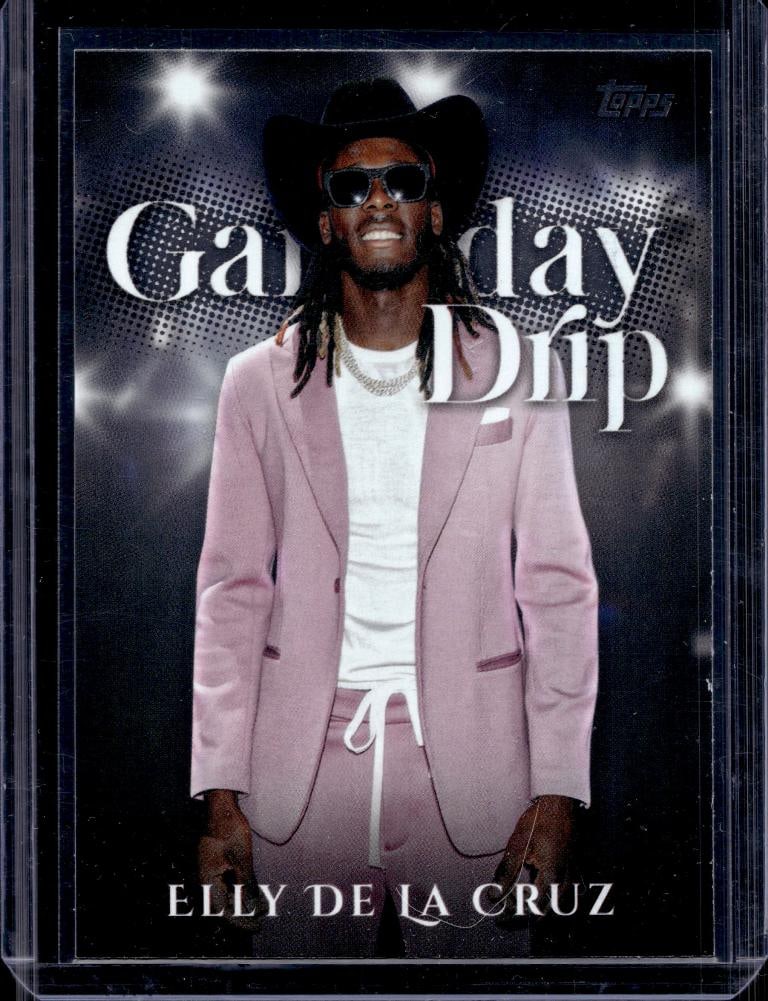 ELLY DE LA CRUZ 2025 TOPPS UPDATE GAME DAY DRIP INSERT: NEAR MINT OR BETTER CONDITION