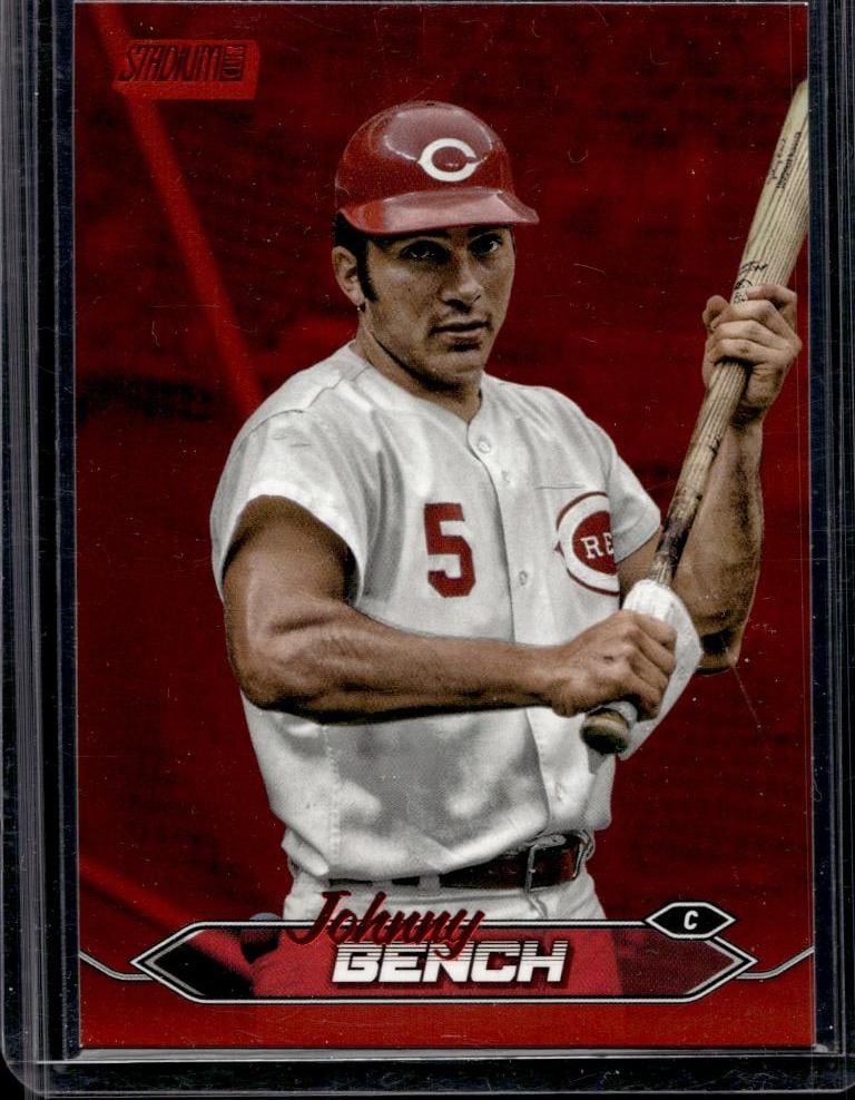 JOHNNY BENCH 2024 STADIUM CLUB RED PARALLEL COLOR MATCH: NEAR MINT OR BETTER CONDITION
