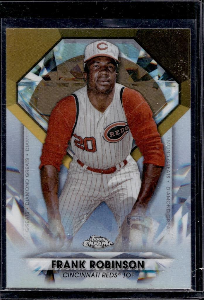 FRANK ROBINSON 2022 TOPPS CHROME DIAMOND GOLD REFRACTOR: NEAR MINT OR BETTER CONDITION