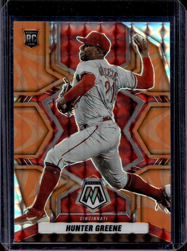 HUNTER GREENE 2022 PANINI MOSAIC NEON ORANGE REACTIVE PRIZM ROOKIE: NEAR MINT OR BETTER CONDITION