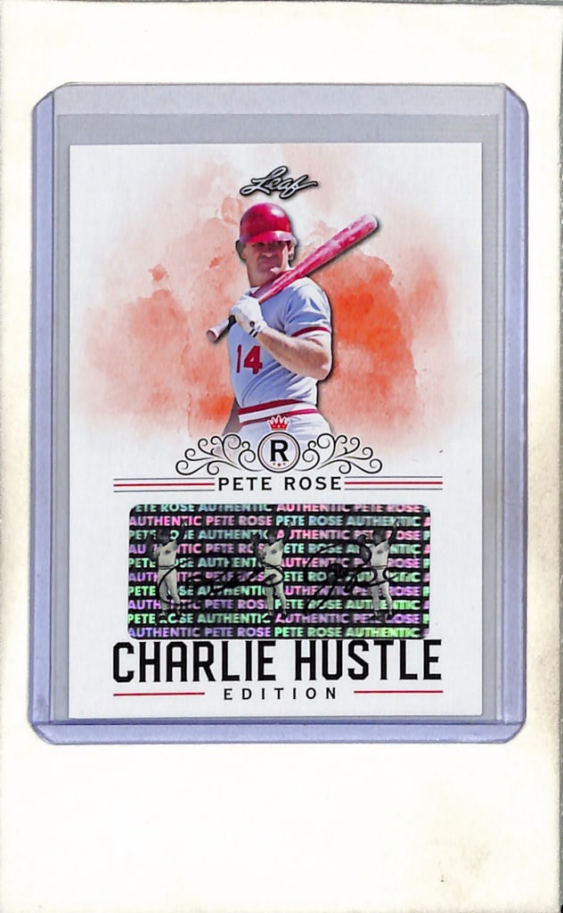 PETE ROSE 2020 LEAF CHARLIE HUSTLE AUTOGRAPH CARD (1 of 1)