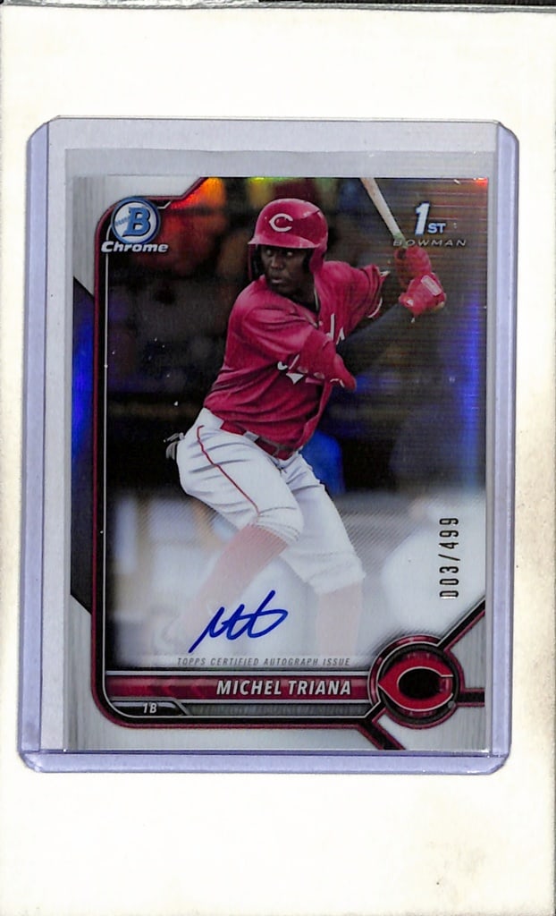 MICHEL TRIANA 2022 BOWAMN CHROME 1ST REFRACTOR AUTOGRAPH ROOKIE (1 of 1)