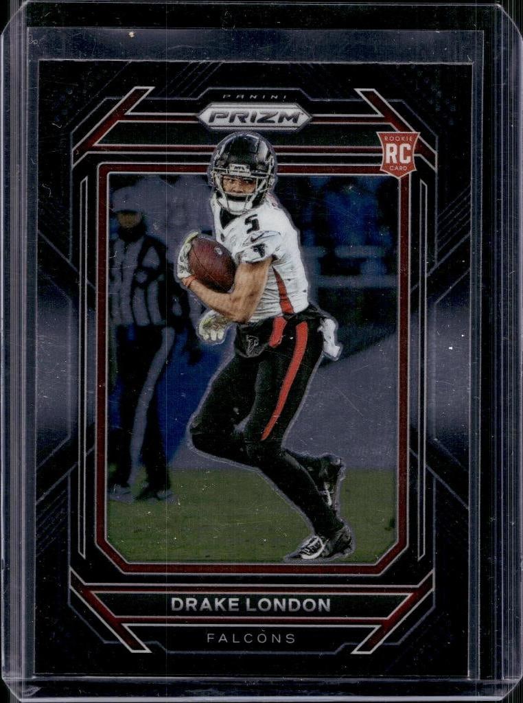 DRAKE LONDON 2022 PANINI PRIZM BLACK ROOKIE CARD: NEAR MINT OR BETTER CONDITION