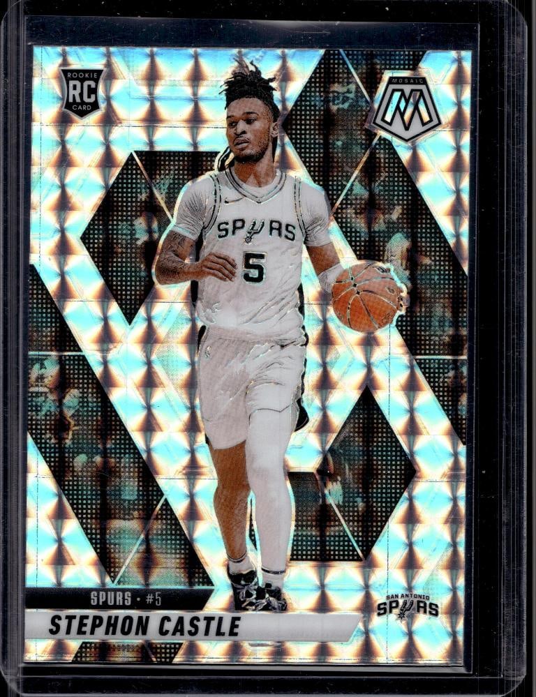 STEPHON CASTLE 2024-25 PANINI MOSAIC SILVER PRIZM ROOKIE CARD: NEAR MINT OR BETTER CONDITION
