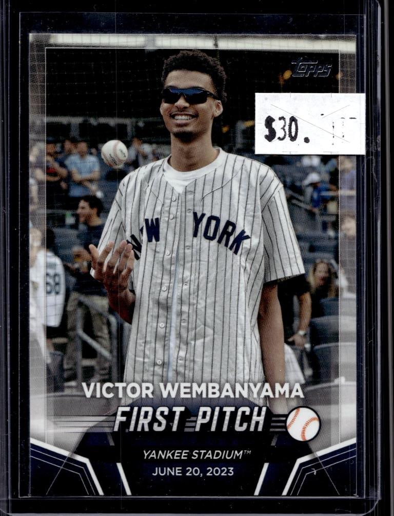 VICTOR WEMBANYAMA 2024 TOPPS FIRST PITCH ROOKIE CARD: NEAR MINT OR BETTER CONDITION