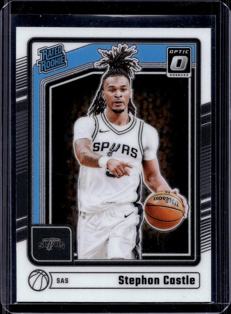STEPHON CASTLE 2024-25 PANINI OPTIC ROOKIE CARD: NEAR MINT OR BETTER CONDITION
