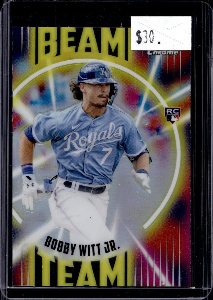BOBBY WITT JR 2022 STADIUM CLUB CHROME BEAM TEAM REFRACTOR ROOKIE CARD: NEAR MINT OR BETTER CONDITION