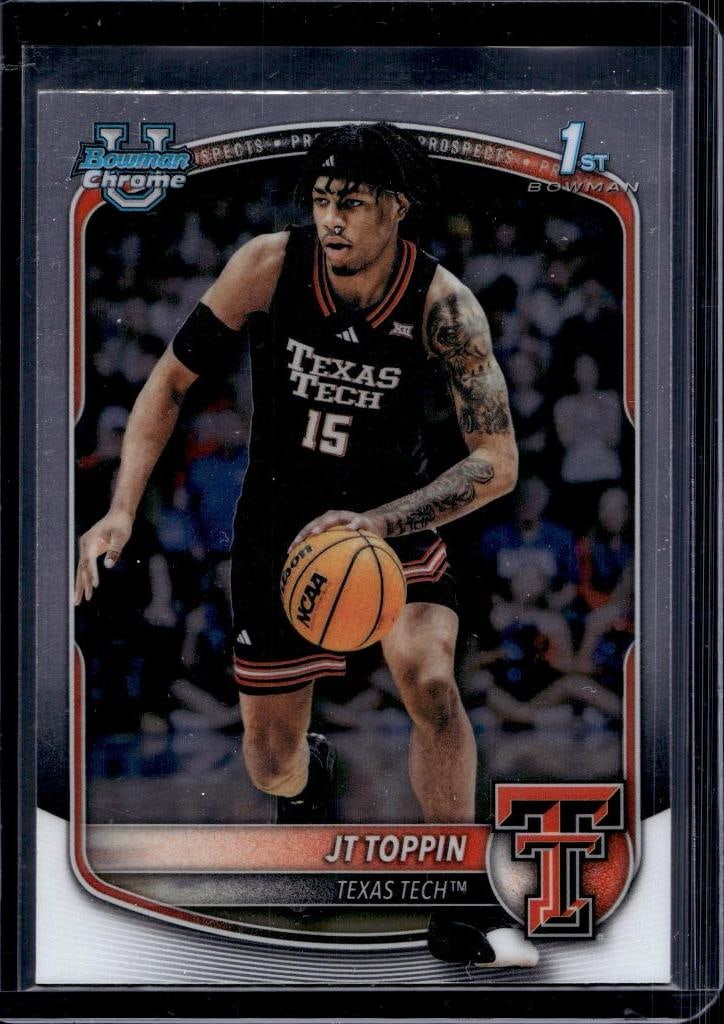 JT TOPPIN 2025-26 BOWMAN CHROME NIL 1ST ROOKIE CARD: NEAR MINT OR BETTER CONDITION