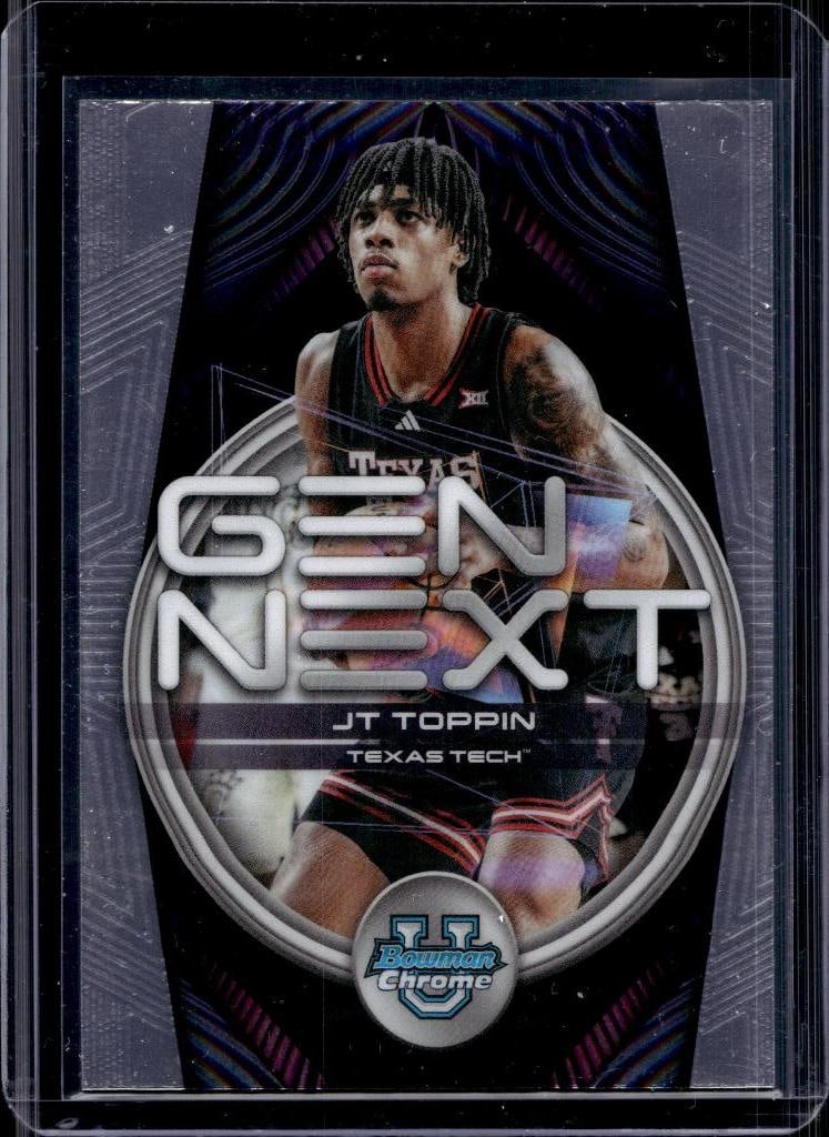 JT TOPPIN 2025-26 BOWMAN CHROME NIL GEN NEXT ROOKIE CARD: NEAR MINT OR BETTER CONDITION