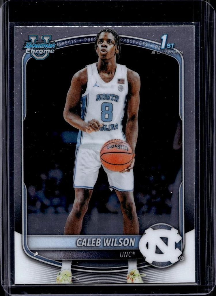 CALEB WILSON 2025-26 BOWMAN CHROME NIL 1ST ROOKIE CARD: NEAR MINT OR BETTER CONDITION