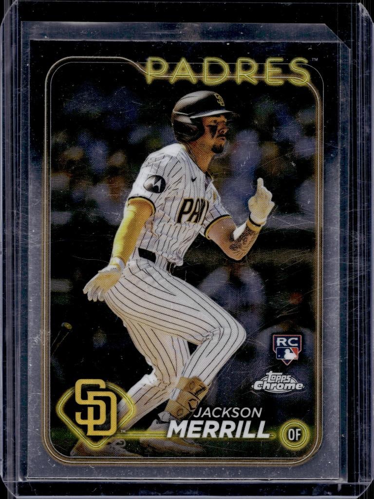 JACKSON MERRIL 2024 TOPPS CHROME ROOKIE CARD: NEAR MINT OR BETTER CONDITION