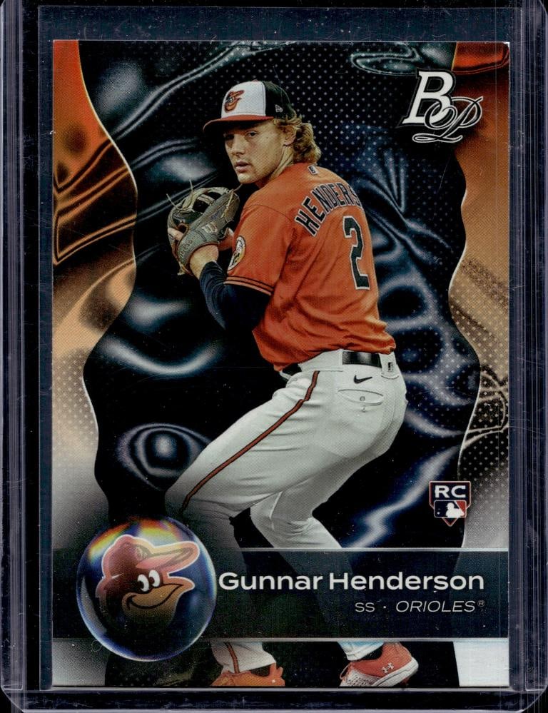 GUNNAR HENDERSON 2023 BOWMAN PLATINUM ROOKIE CARD: NEAR MINT OR BETTER CONDITION