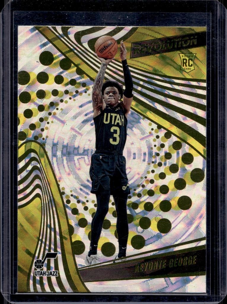KEYONTE GEORGE 2023-24 PANINI REVOLUTION FRACTAL PARALLEL ROOKIE CARD: NEAR MINT OR BETTER CONDITION