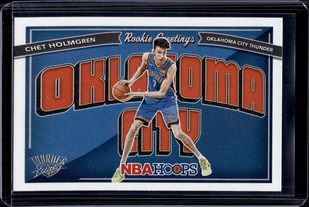 CHET HOLMGREN 2022-23 HOOPS ROOKIE GREETINGS ROOKIE CARD: NEAR MINT OR BETTER CONDITION
