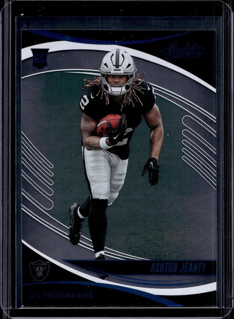 ASHTON JEANTY 2025 PANINI ABSOLUTE PURPLE FOIL PARALLEL ROOKIE CARD: NEAR MINT OR BETTER CONDITION
