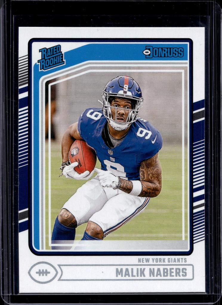 MALIK NABERS 2024 DONRUSS ROOKIE CARD: NEAR MINT OR BETTER CONDITION