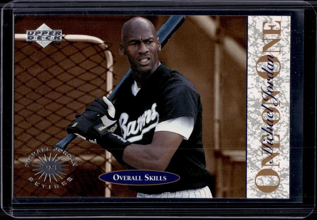 MICHAEL JORDAN 1994 UPPER DECK MINORS ONE ON ONE #5 BASEBALL ROOKIE CARD: NEAR MINT OR BETTER CONDITION