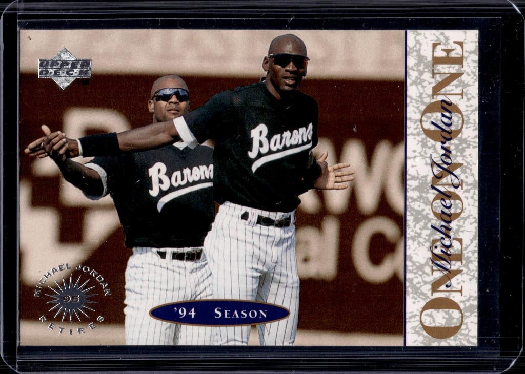 MICHAEL JORDAN 1994 UPPER DECK MINORS ONE ON ONE #7 BASEBALL ROOKIE CARD: NEAR MINT OR BETTER CONDITION