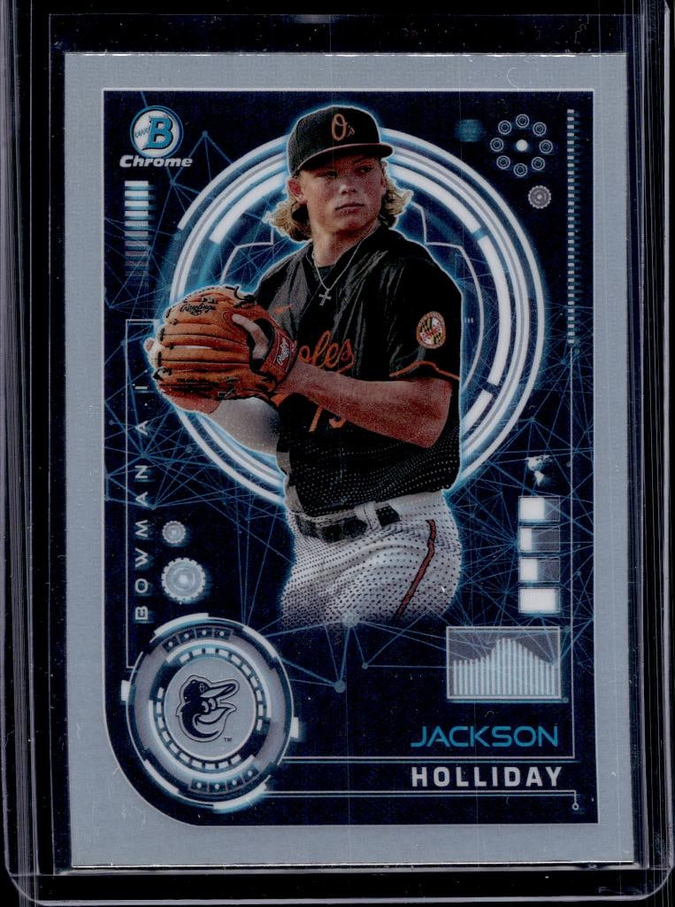 JACKSON HOLLIDAY 2024 BOWMAN CHROME A.I. REFRACTOR ROOKIE CARD: NEAR MINT OR BETTER CONDITION