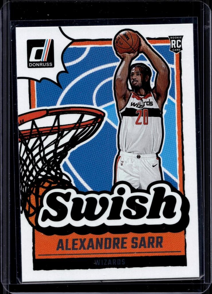 ALEXANDRE SARR 2024-25 DONRUSS SWISH ROOKIE CARD: NEAR MINT OR BETTER CONDITION