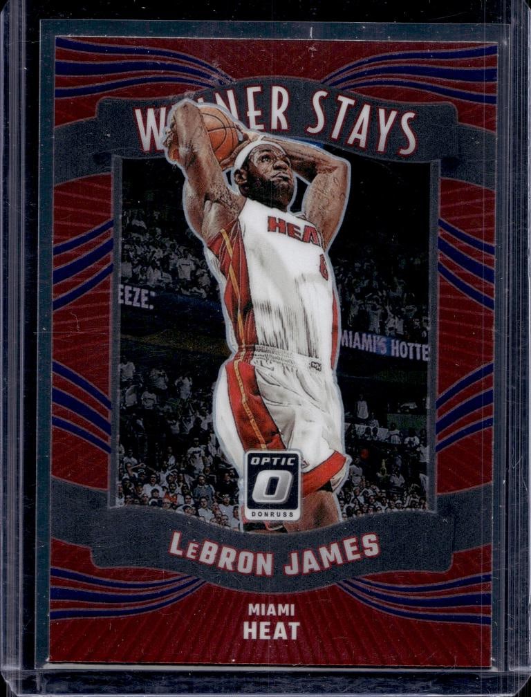 LEBRON JAMES 2023-24 PANINI OPTIC WINNER STAYS PURPLE PRIZM: NEAR MINT OR BETTER CONDITION