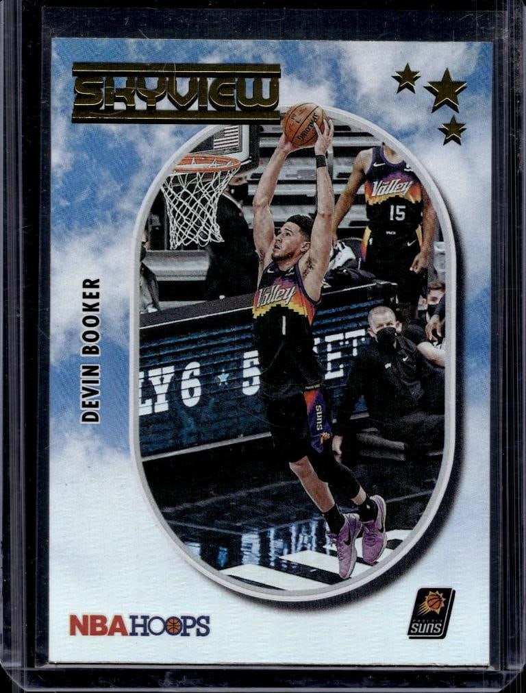 DEVIN BOOKER 2021-22 HOPPS SKYVIEW HOLOFOIL INSERT: NEAR MINT OR BETTER CONDITION