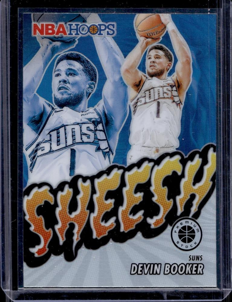 DEVIN BOOKER 2023-24 HOOPS PREMIUM SHEESH SILVER PRIZM: NEAR MINT OR BETTER CONDITION