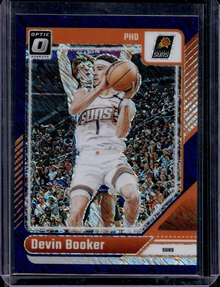DEVIN BOOKER 2024-25 PANINI OPTIC PURPLE FLASH PRIZM COLOR MATCH: NEAR MINT OR BETTER CONDITION