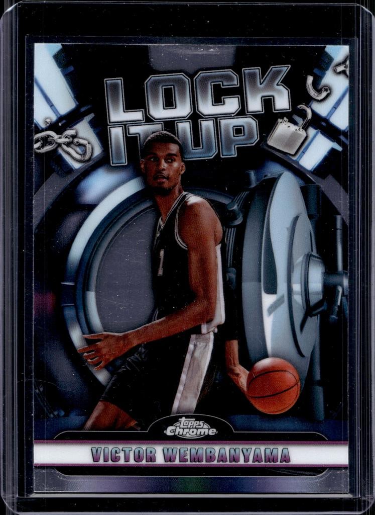 VICTOR WEMBANYAMA 2024-25 TOPPS CHROME LOCK IT UP INSERT: NEAR MINT OR BETTER CONDITION