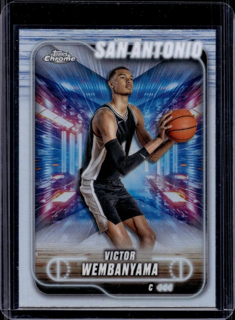 VICTOR WEMBANYAMA 2024-25 TOPPS CHROME REFRACTOR: NEAR MINT OR BETTER CONDITION