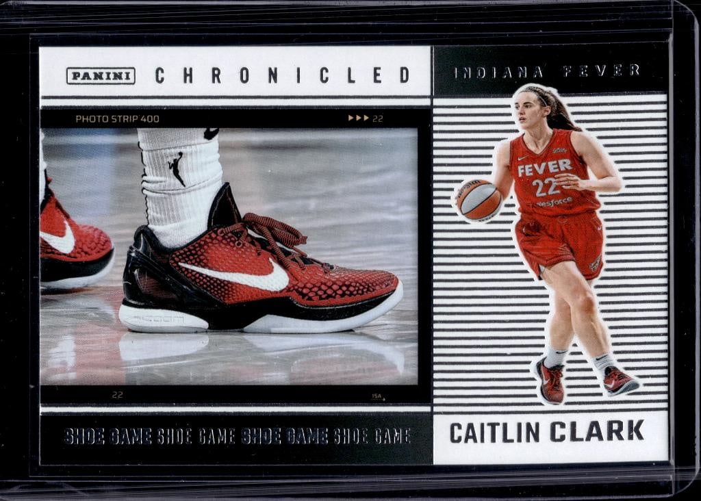 CAITLIN CLARK 2025 PANINI CHRONICLED SHOE GAME NIKE KOE PROTRO 6: NEAR MINT OR BETTER CONDITION