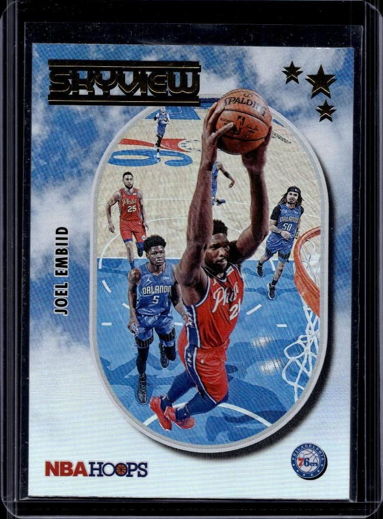 JOEL EMBIID 2021-22 HOOPS SKYVIEW HOLOFOIL INSERT: NEAR MINT OR BETTER CONDITION