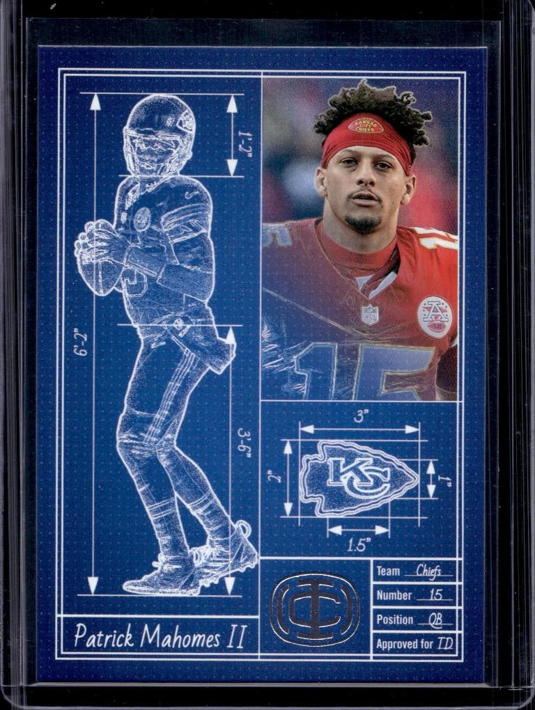 PATRICK MAHOMES 2025 PANINI ICONS TD ARCHITECTS INSERT #3: NEAR MINT OR BETTER CONDITION