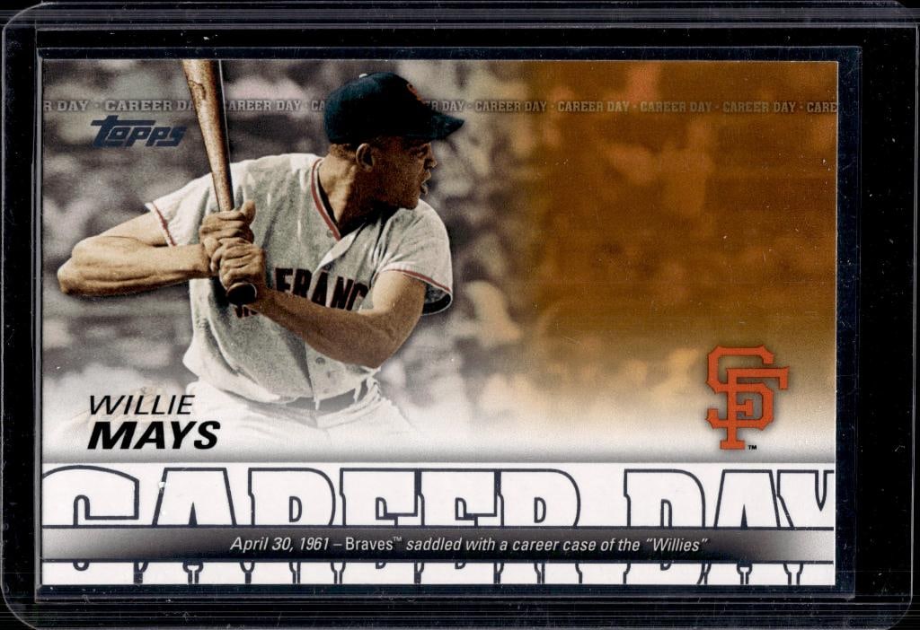 WILLIE MAYS 2012 TOPPS CAREER DAY INSERT: NEAR MINT OR BETTER CONDITION