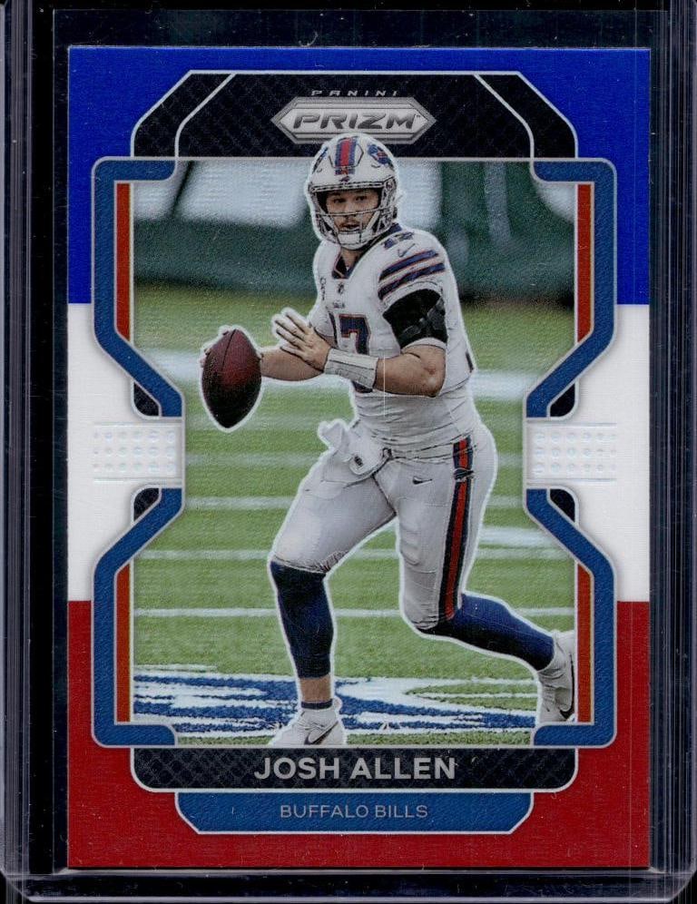 JOSH ALLEN 2021 PANINI PRIZM RED, WHITE & BLUE PRIZM COLOR MATCH: NEAR MINT OR BETTER CONDITION