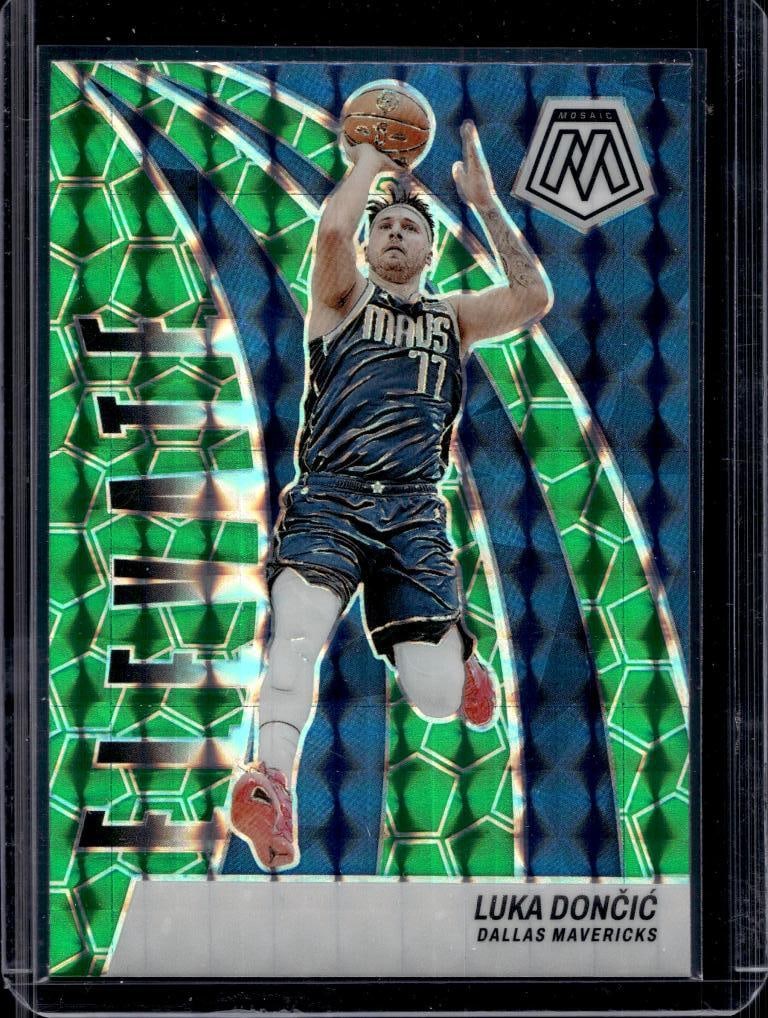 LUKA DONCIC 2023-24 PANINI MOSAIC ELEVATE GREEN PRIZM: NEAR MINT OR BETTER CONDITION