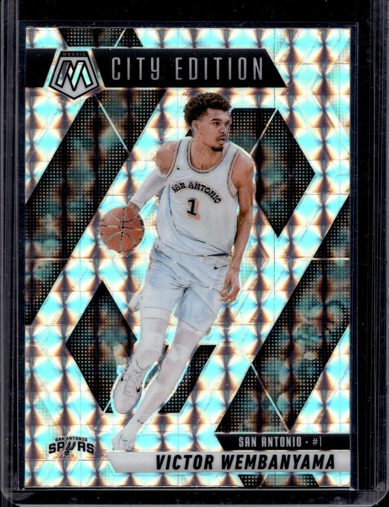 VICTOR WEMBANYAMA 2024-25 PANINI MOSAIC CITY EDITION SILVER PRIZM: NEAR MINT OR BETTER CONDITION
