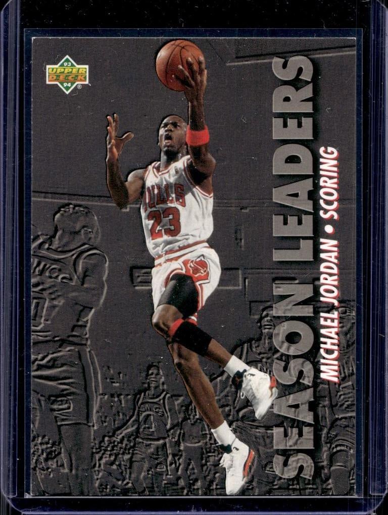 MICHAEL JORDAN 1993-94 UPPER DECK SEASON LEADERS SCORING: NEAR MINT OR BETTER CONDITION