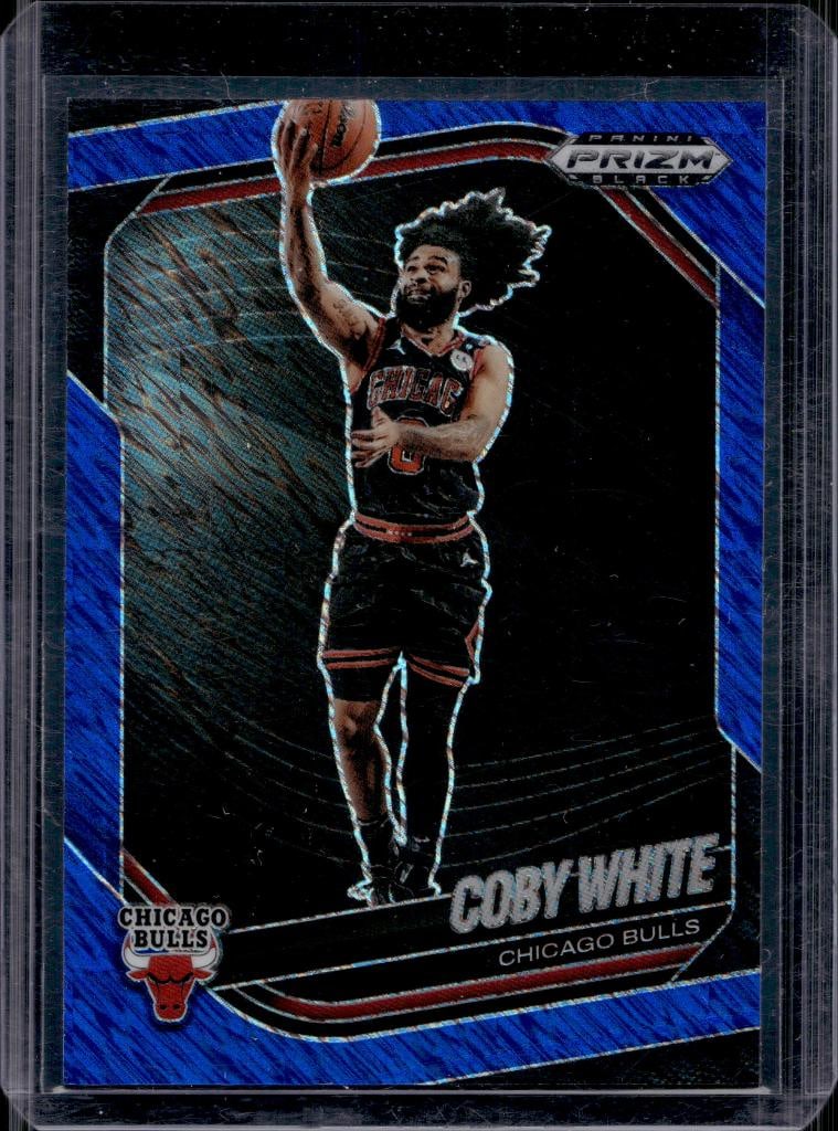 COBY WHITE 2024-25 PANINI PRIZM BLUE FLASH PRIZM SP: 24/35. NEAR MINT OR BETTER CONDITION
