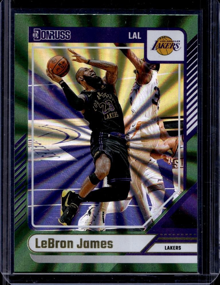LEBRON JAMES 2024-25 DONRUSS GREEN FLOOD PARALLEL: NEAR MINT OR BETTER CONDITION