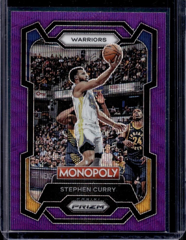 STEPHEN CURRY 2023-24 PANINI PRIZM MONOPOLY PURPLE WAVE PRIZM: NEAR MINT OR BETTER CONDITION