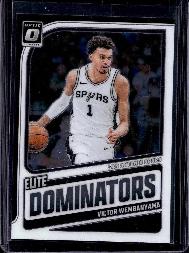 VICTOR WEMBANYAMA 2024-25 PANINI OPTIC ELITE DOMINATORS INSERT: NEAR MINT OR BETTER CONDITION