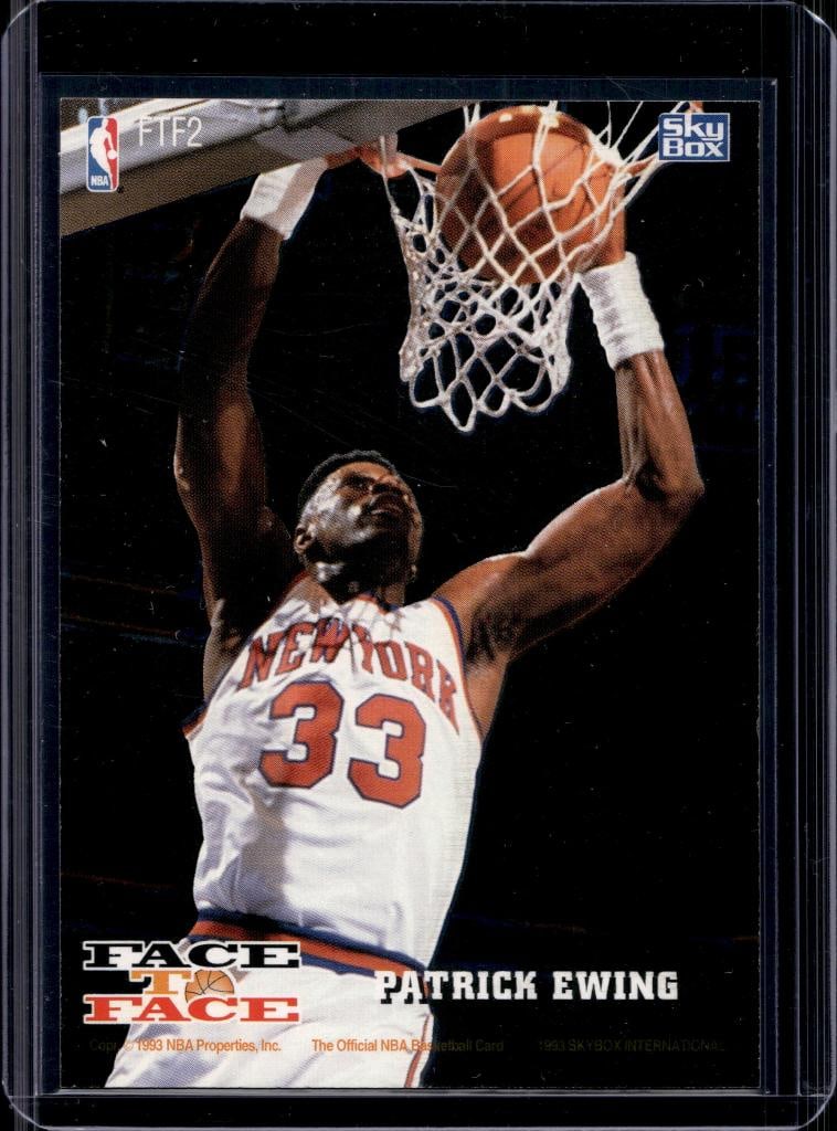 PATRICK EWING ALONZO MOURNING 1993-94 HOOPS FACE TO FACE INSERT: NEAR MINT OR BETTER CONDITION